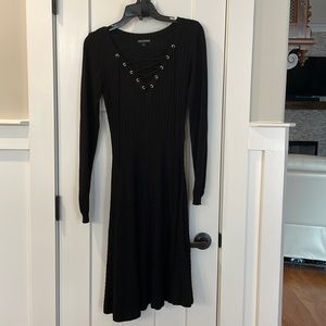 Nina Leonard Black Sweater Dress Size Small